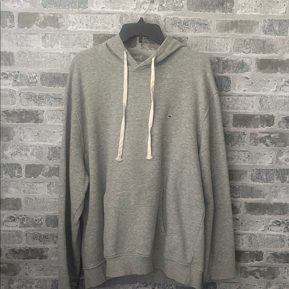 Crown Ivy Men’s Hoodie Pullover jogging sweatsuit with kangaroo pouch,gray XL